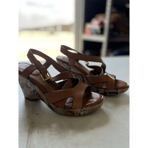 SOFFT Women's "VIVIEN" Wedge Sandal‎ Size 9 Snake Skin Flaw